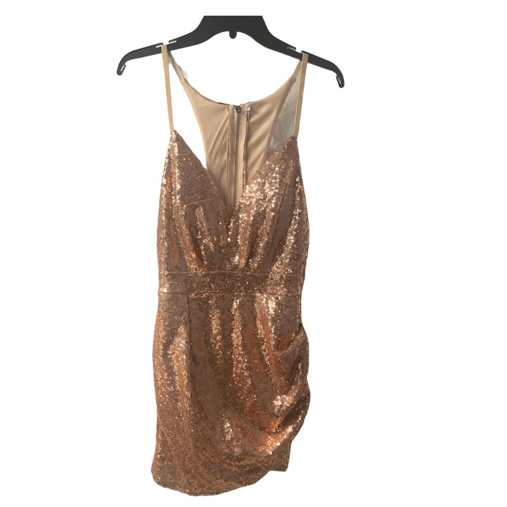 Sequin Gold Sequin Short Sexy Dress